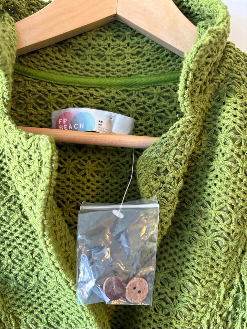 Free People Beach Ryan Knit Crochet Romper One Piece Olive Green Size Medium - Picture 4 of 7